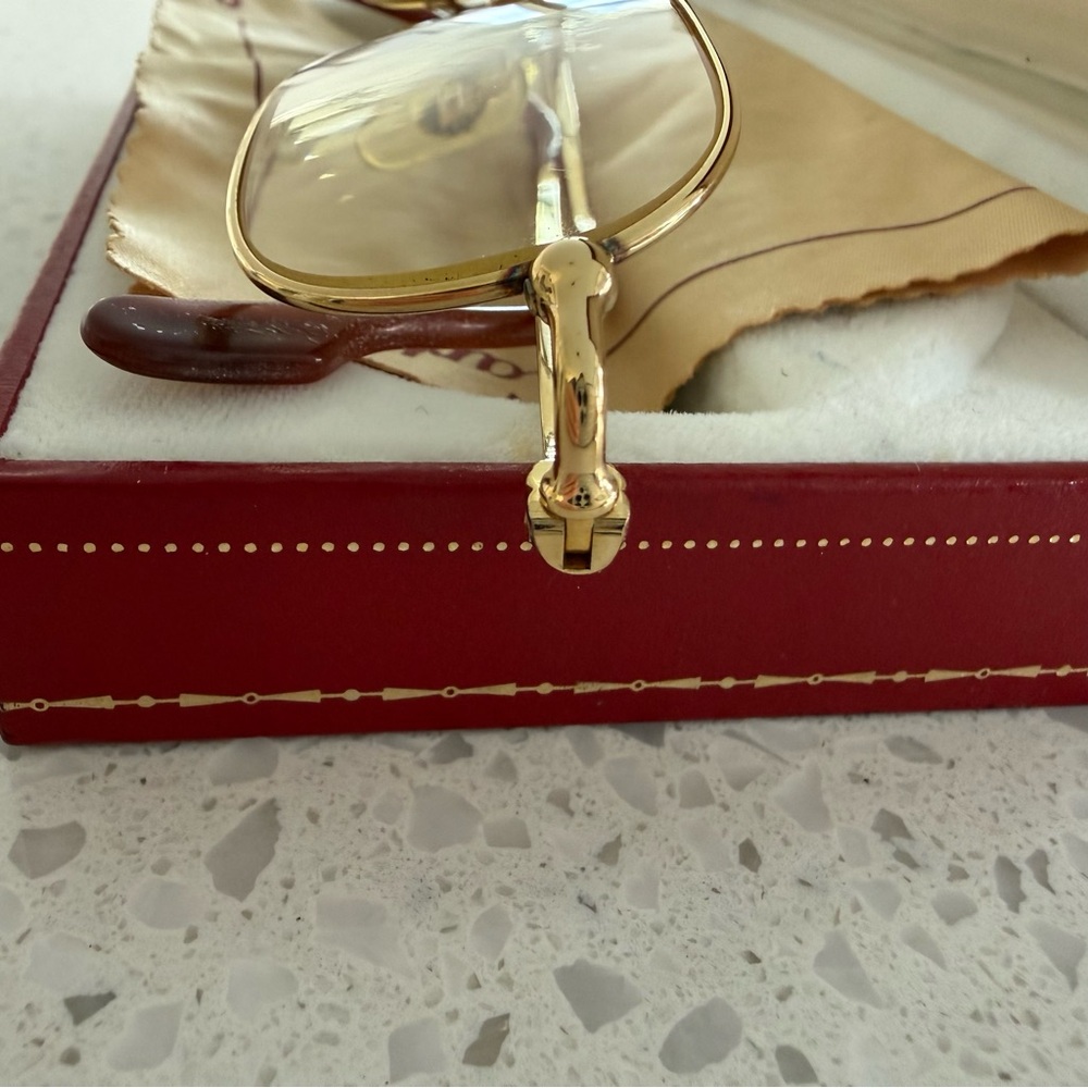 Authentic and Vintage Cartier Orfy Gold Glasses - Picture 7 of 8